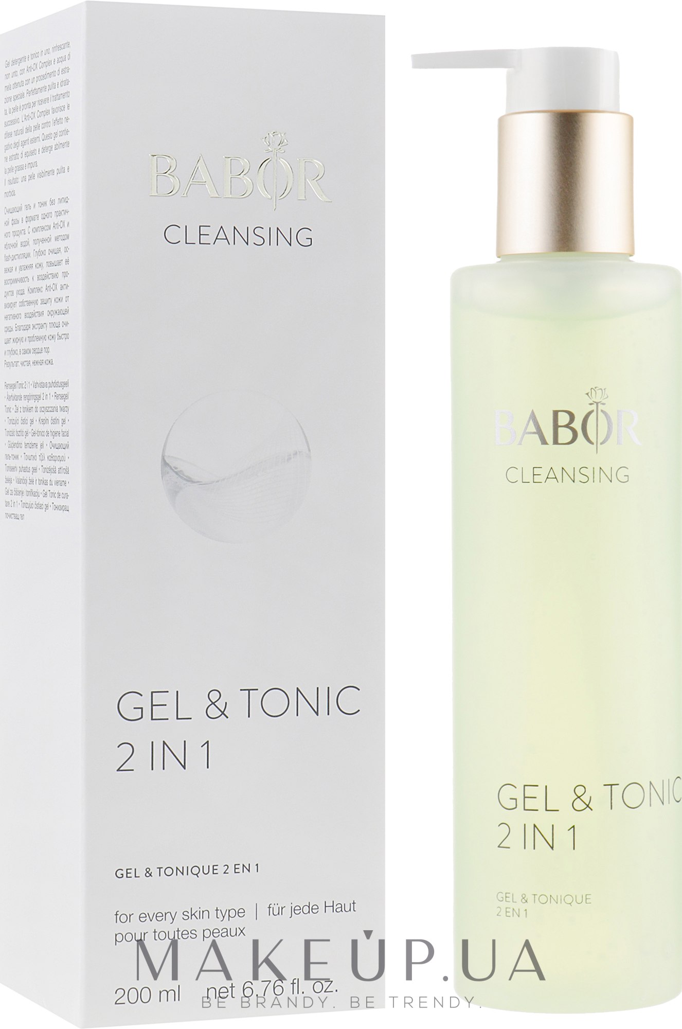 Гель-тонік для обличчя - Babor Cleansing Gel & Tonic 2 in 1 — фото 200ml
