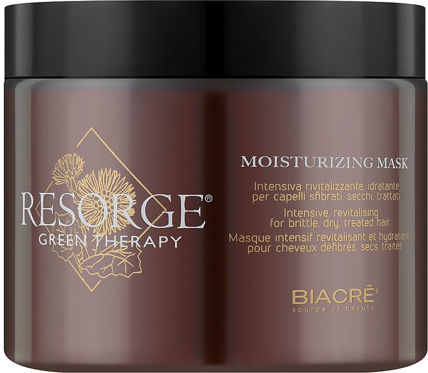 Зволожувальна маска для волосся - Biacre Resorge Green Therapy Moisturizing Mask — фото N3
