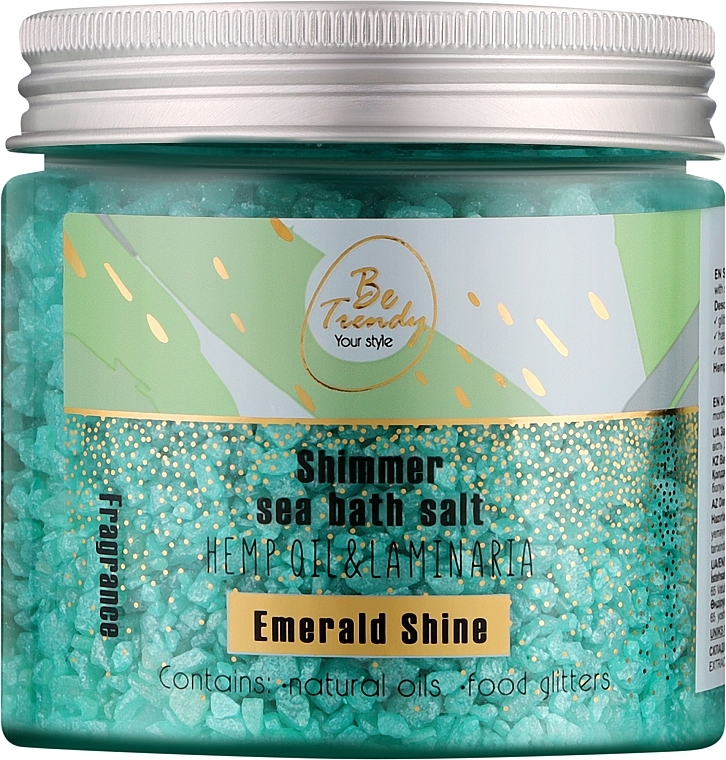 Сіль для ванни "Emerald Shine" - Be Trendy Shimmer Sea Bath Salt — фото N1