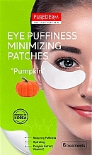Парфумерія, косметика Патчі для зони навколо очей "Гарбуз" - Purederm Eye Puffiness Minimizing Patches Pumpkin