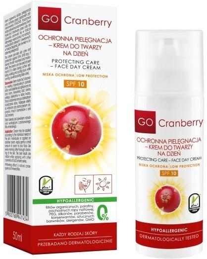 Сонцезахисний крем для обличчя - GoCranberry Protecting Care Face Day Cream SPF 10 — фото N1