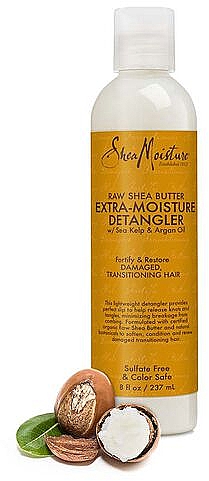 Средство для облегчения расчёсывания волос с маслом Ши - Shea Moisture Raw Shea Butter Extra Moisture Detangler  — фото N4