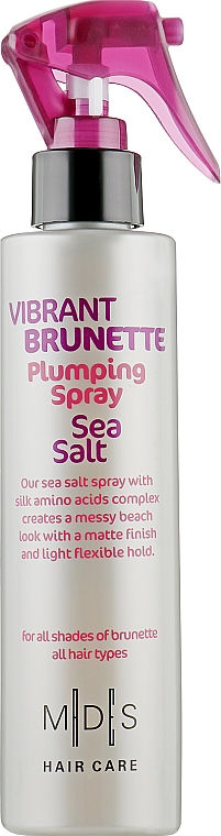 Тонизирующий спрей для волос «Морская соль. Жгучая брюнетка» - Mades Cosmetics Vibrant Brunette Plumping Sea Salt Spray