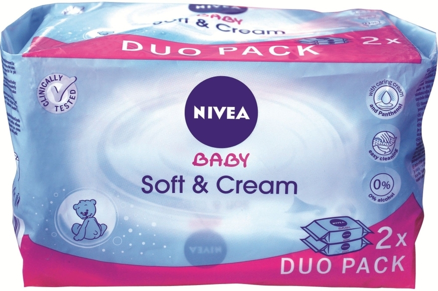 Вологі серветки "Дитячі" - NIVEA Baby Soft & Cream — фото N1