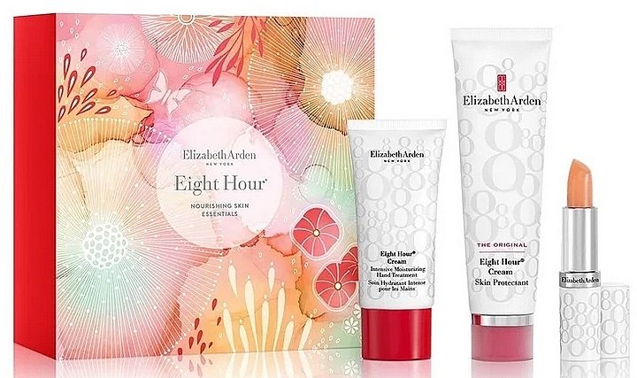 Набор - Elizabeth Arden Eight Hour Cream Original Set (b/cr/15ml + l/balm/3,7g + h/cr/15ml) — фото N1