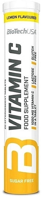 Витамины шипучие "Витамин С", вкус лимона - BioTechUSA Vitamic C Food Supplement — фото N1