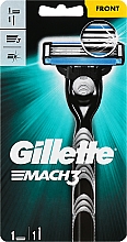 Бритвенный станок со сменной кассетой - Gillette Mach3 — фото N1