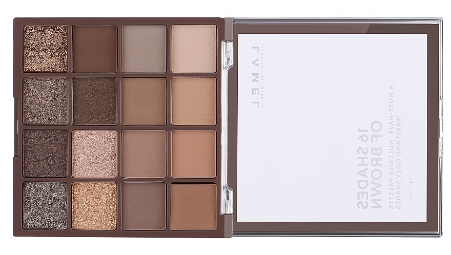 LAMEL Make Up Eyeshadow 16 Shades Of Brown