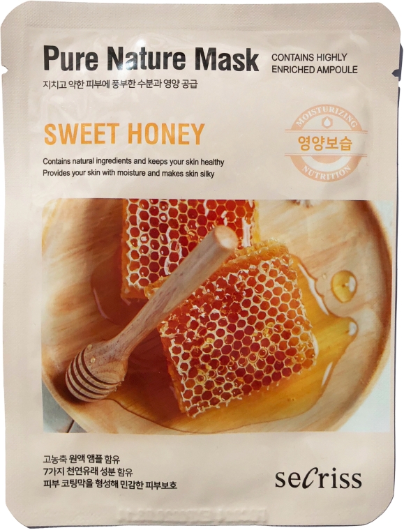 Тканевая маска для лица "Мед" - Secriss Pure Nature Sweet Honey Mask