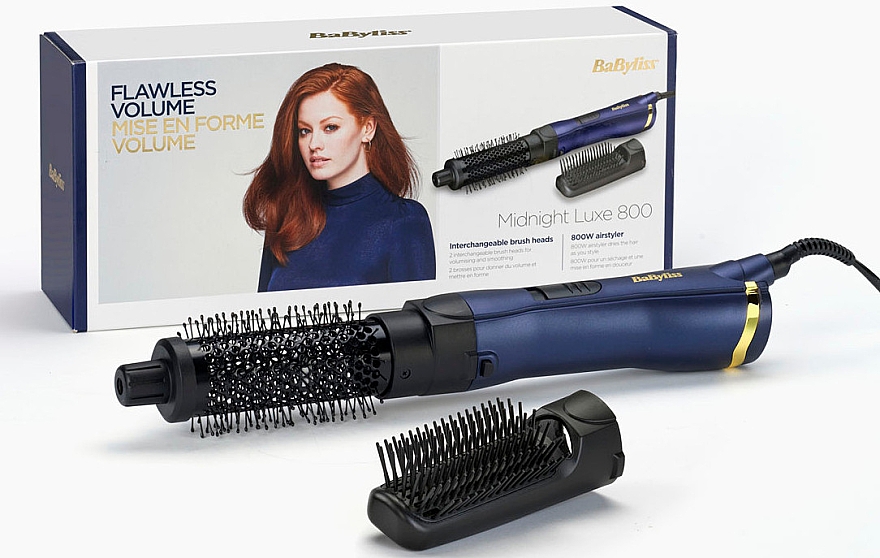 Фен-щетка для волос, AS84PE - BaByliss Hair Midnight Luxe 800 — фото N4