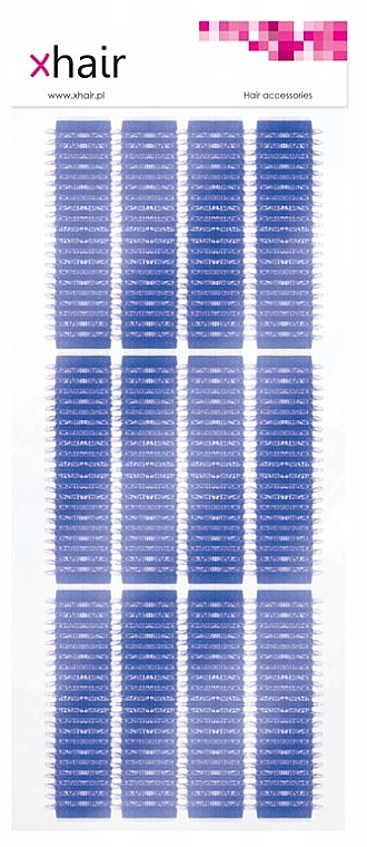 Бигуди-липучки мягкие, d16 мм, синие, 12 шт - Xhair — фото N1