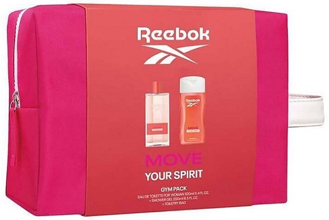 Reebok Move Your Spirit - Набір (edt/100ml + sh/gel/250ml + bag/1pcs) — фото N1