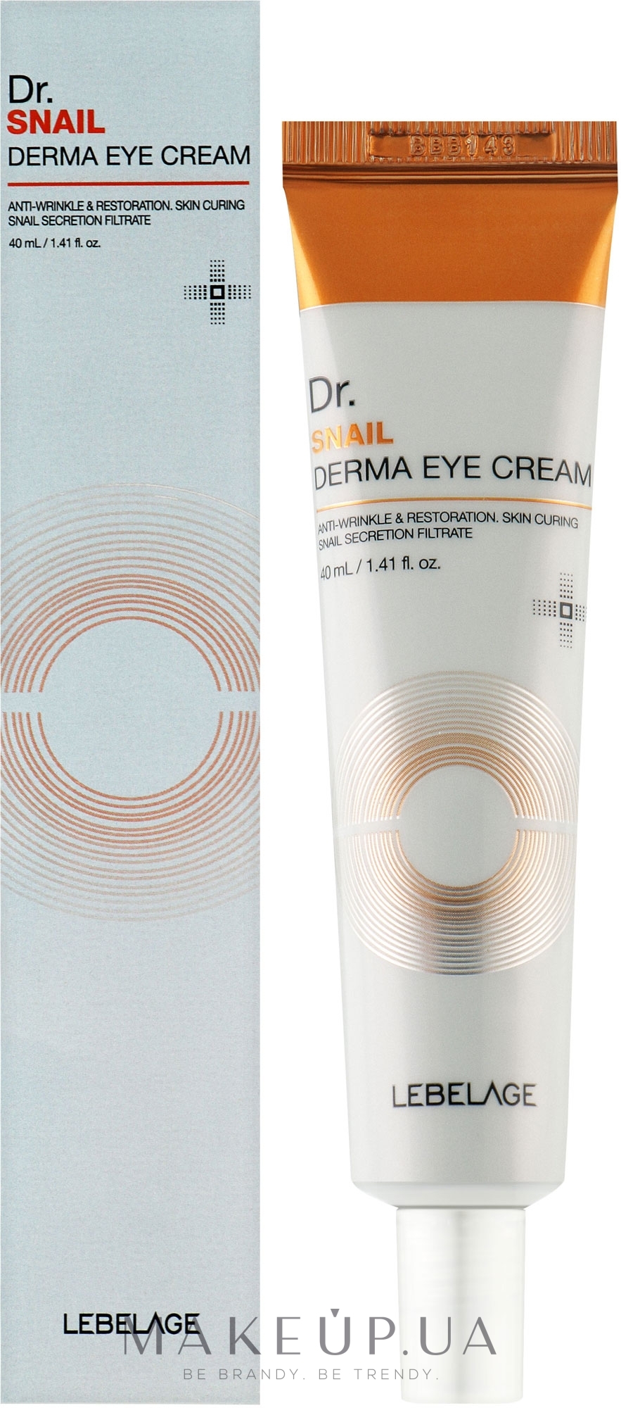 Крем для глаз с муцином улитки - Lebelage Dr. Snail Derma Eye Cream — фото 40ml
