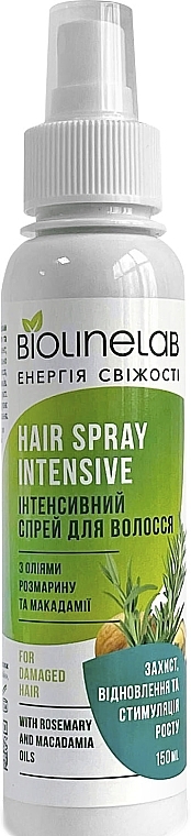 Інтенсивний спрей для волосся з оліями розмарину та макадамії - Biolinelab Hair Spray Intensive — фото N1