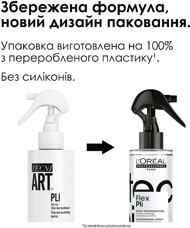 Термомоделирующий спрей для укладки волос - L'Oreal Professionnel Tecni.Art Flex PLI Thermo-Modelling Spray — фото N3