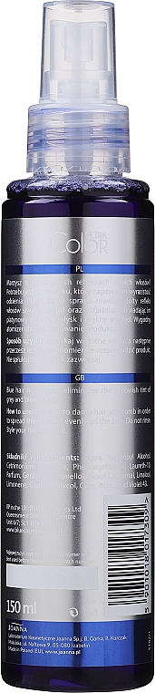 Спрей-ополіскувач для освітленого і сивого волосся, блакитний - Joanna Ultra Color System — фото N4