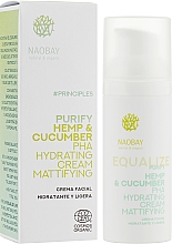 Зволожувальний і матувальний крем для обличчя - Naobay Purify Hemp & Cucumber PHA Hydrating Cream Mattifying — фото N2