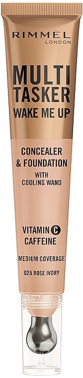 Консилер з охолоджувальним наконечником - Rimmel Multi Tasker Wake Me Up Concealer & Foundation — фото N1