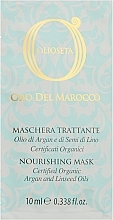 Питательная маска с маслом арганы и маслом семян льна "Золото Марокко" - Barex Italiana Olioseta Nourishing Mask (пробник) — фото N1