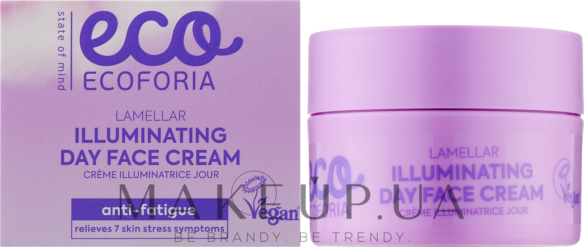 Дневной крем для лица - Ecoforia Lavender Clouds Lamellar Illuminating Day Face Cream — фото 50ml