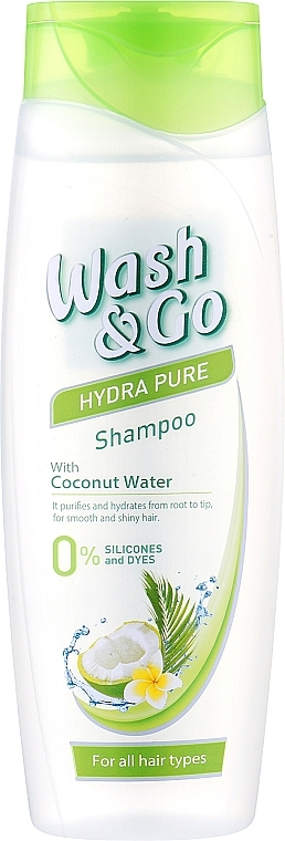 Шампунь із кокосовою водою для всіх типів волосся - Wash&Go Hydra Pure Coconut Water Shampoo