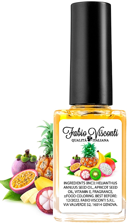 Масло для ногтей и кутикулы "Тропические фрукты" - Fabio Visconti