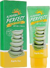Духи, Парфюмерия, косметика Солнцезащитный крем с Алоэ SPF50+ - FarmStay Aloevera Perfect Sun Cream SPF50+ PA+++
