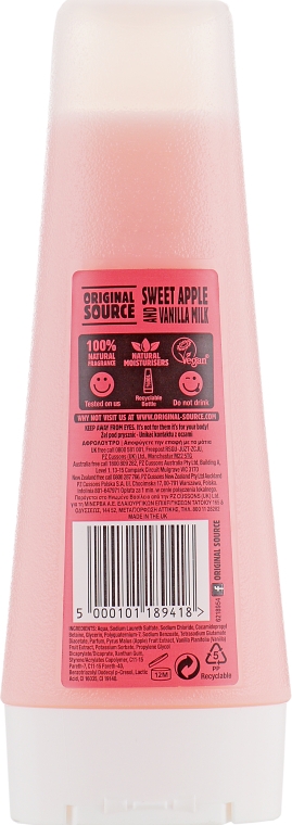 Увлажняющий гель для душа "Сладкое яблоко и ваниль" - Original Source Shower Milk Sweet Apple&Vanilla — фото N2