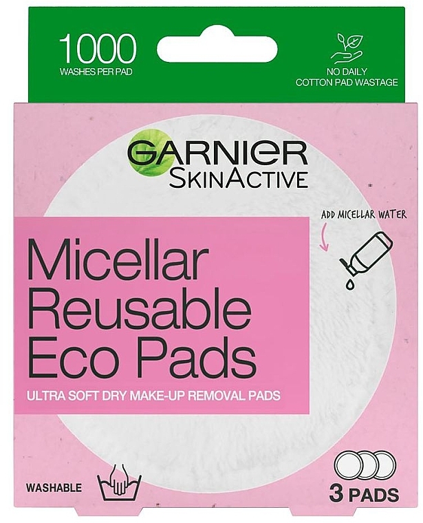 Мицеллярные многоразовые эко-пэды - Garnier Micellar Reusable Eco Pads — фото N1