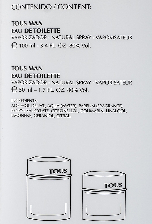 Tous Man - Набор (edt/100ml + edt/50ml) — фото N4