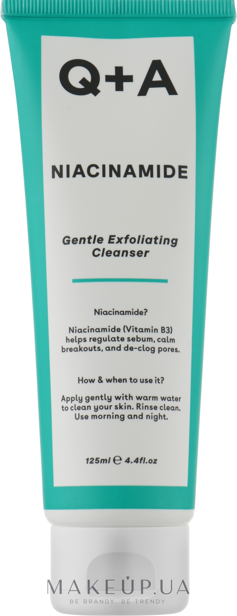 Відлущувальний гель для обличчя - Q+A Niacinamide Gentle Exfoliating Cleanser — фото 125ml