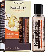 Рідкий кератин для відновлення структури волосся і додання блиску - Kativa Keratina Liquid — фото N2