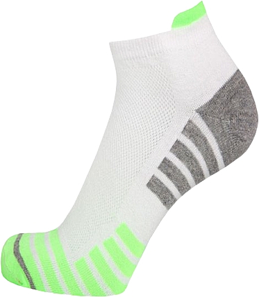 Шкарпетки чоловічі, укорочені, білі із салатовим - DUNA — фото N1
