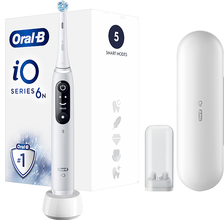 Електрична зубна щітка, біла - Oral-B Braun iO Серія 6 — фото N1