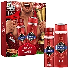 Парфумерія, косметика Набір - Old Spice The Legend Captain (wash/250ml + deo/spray/150ml)