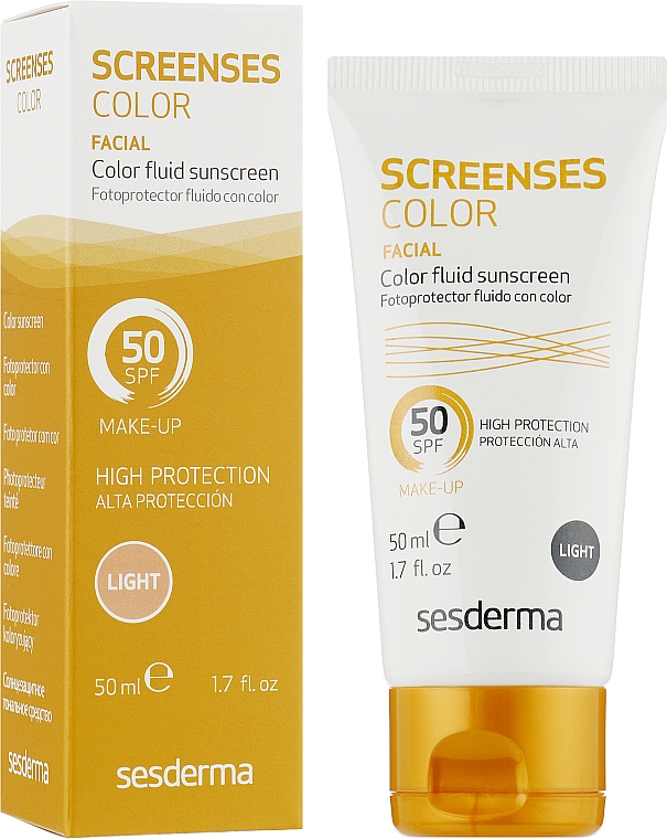 Сонцезахисний тональний флюїд, світлий - SesDerma Laboratories Screen Ses Fluid SPF 50 Light — фото N2