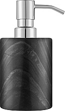 Дозатор для жидкого мыла, черно-белый мрамор, 150 мл - Q-Bath Pure Natural — фото N1