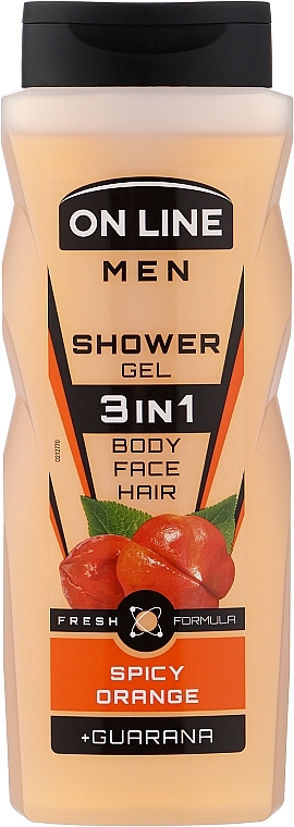 Гель для душа 3в1 - On Line Men & Care Spicy Orange Shower Gel — фото N1