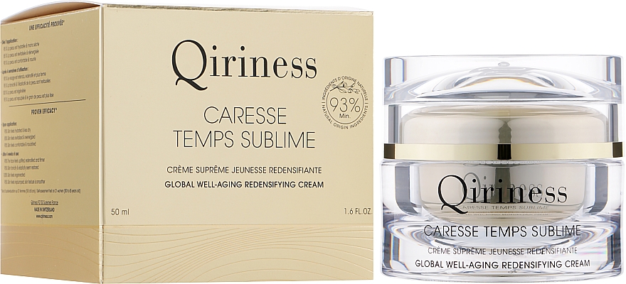 Антивозрастной, восстанавливающий крем комплексного действия, натуральная линия - Qiriness Caresse Temps Sublime Global Well-Aging Redensifying Cream — фото N2
