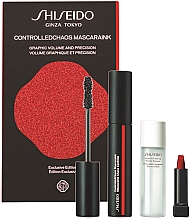 Духи, Парфюмерия, косметика Набор для макияжа - Shiseido ControlledChaos Exclusive Edition (mascara/11,5ml + lipstick/2,5g + remover/30ml)