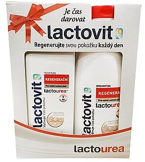 Набор по уходу за телом - Lactovit Lactourea (sh/gel/500ml + b/milk/400ml) — фото N1