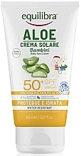 Духи, Парфюмерия, косметика Солнцезащитный детский крем SPF 50+ - Equilibra Aloe Baby Sun Cream SPF 50+