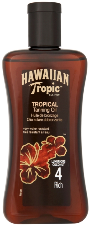 Олія-спрей для засмаги - Hawaiian Tropic Tropical Tanning Oil Coconut SPF 4 — фото N1