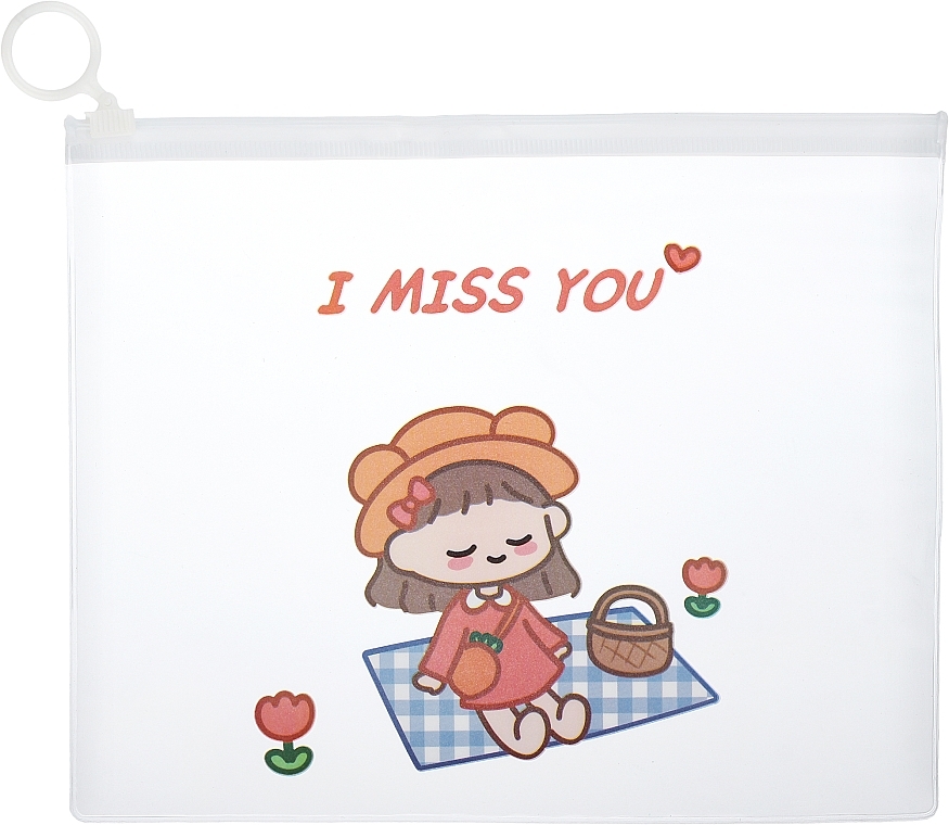 Косметичка CS1140 прозрачная, детская "I Miss You" - Cosmo Shop — фото N1
