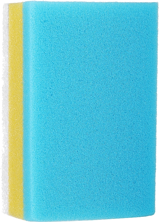 Прямоугольная губка для ванны, бело-желто-голубая - Ewimark — фото N1