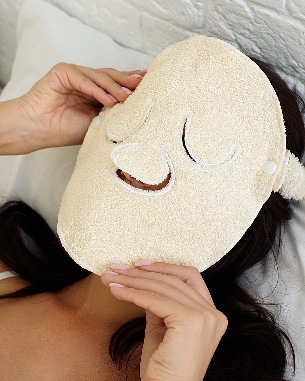 Полотенце компрессионное для косметических процедур, молочное "Towel Mask" - MAKEUP Facial Spa Cold & Hot Compress Milk — фото N4