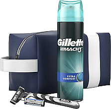 Парфумерія, косметика УЦІНКА! Набір - Gillette Mach 3 (gel/200ml + razor + blade/2pcs + bag) *