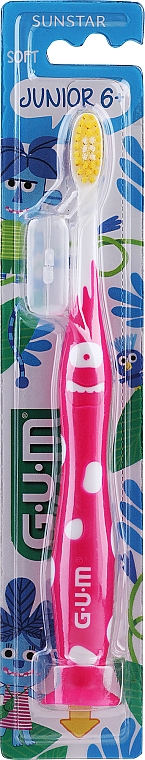 Зубная щетка "Junior Monster", розовая - G.U.M Toothbrush — фото N3