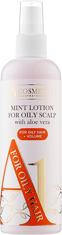 М'ятний лосьйон для жирної шкіри голови - A1 Cosmetics For Oily Hair Mint Lotion For Oily Scalp With Aloe Vera + Volume