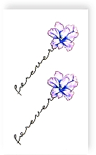 Временное тату «Лиловые цветы с надписью» - Ne Tattoo — фото N2